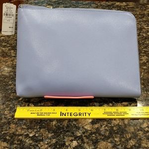 NWT Neiman Marcus leather wristlet / tablet holder